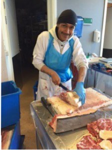 Whale butcher in Nuuk