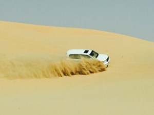 Sliding down a dune sideways